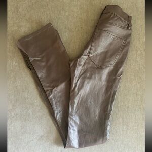 Express- Like New- Skyscraper Midrise Conscience Edit- Brown Metallic Pant- 2L